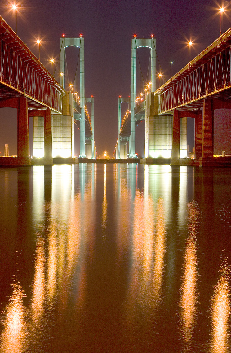 Delaware Memorial Bridge, Night